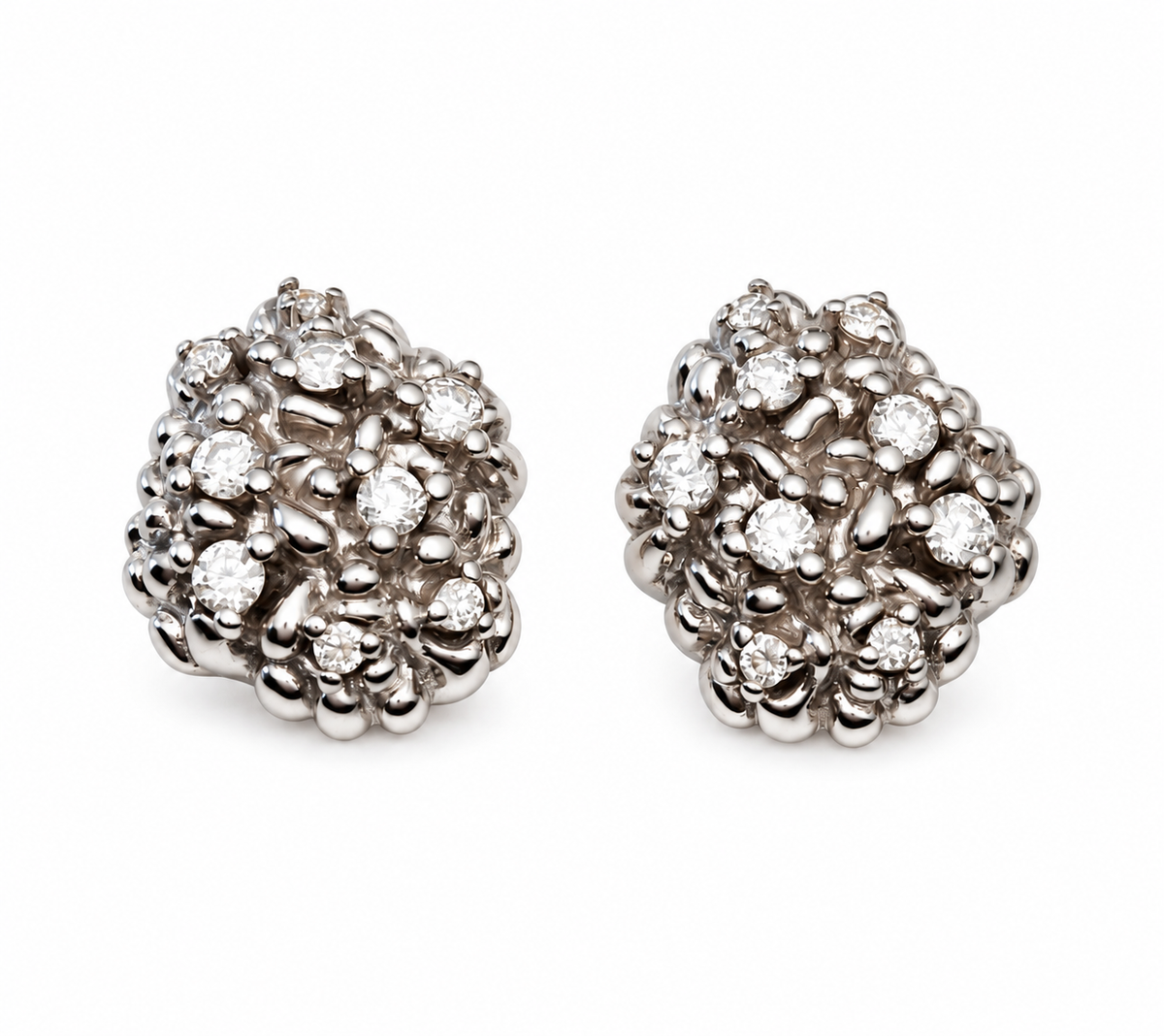 Moissanite Screw Back Earrings