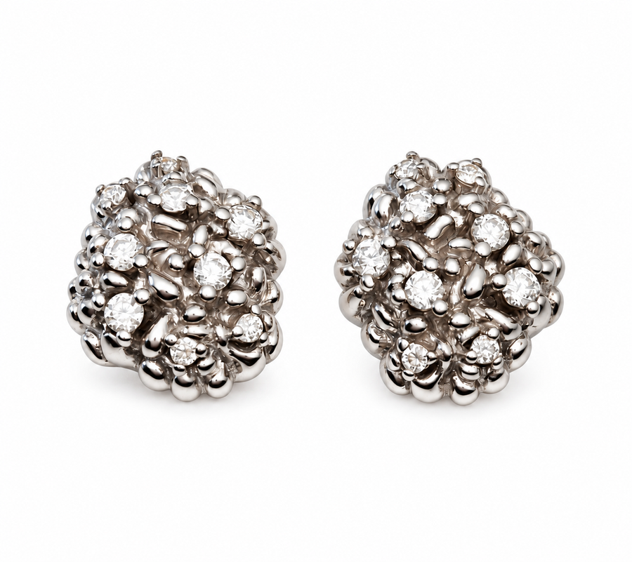 Moissanite Screw Back Earrings