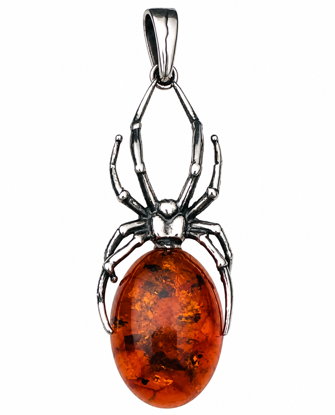 Amber Spider Pendant