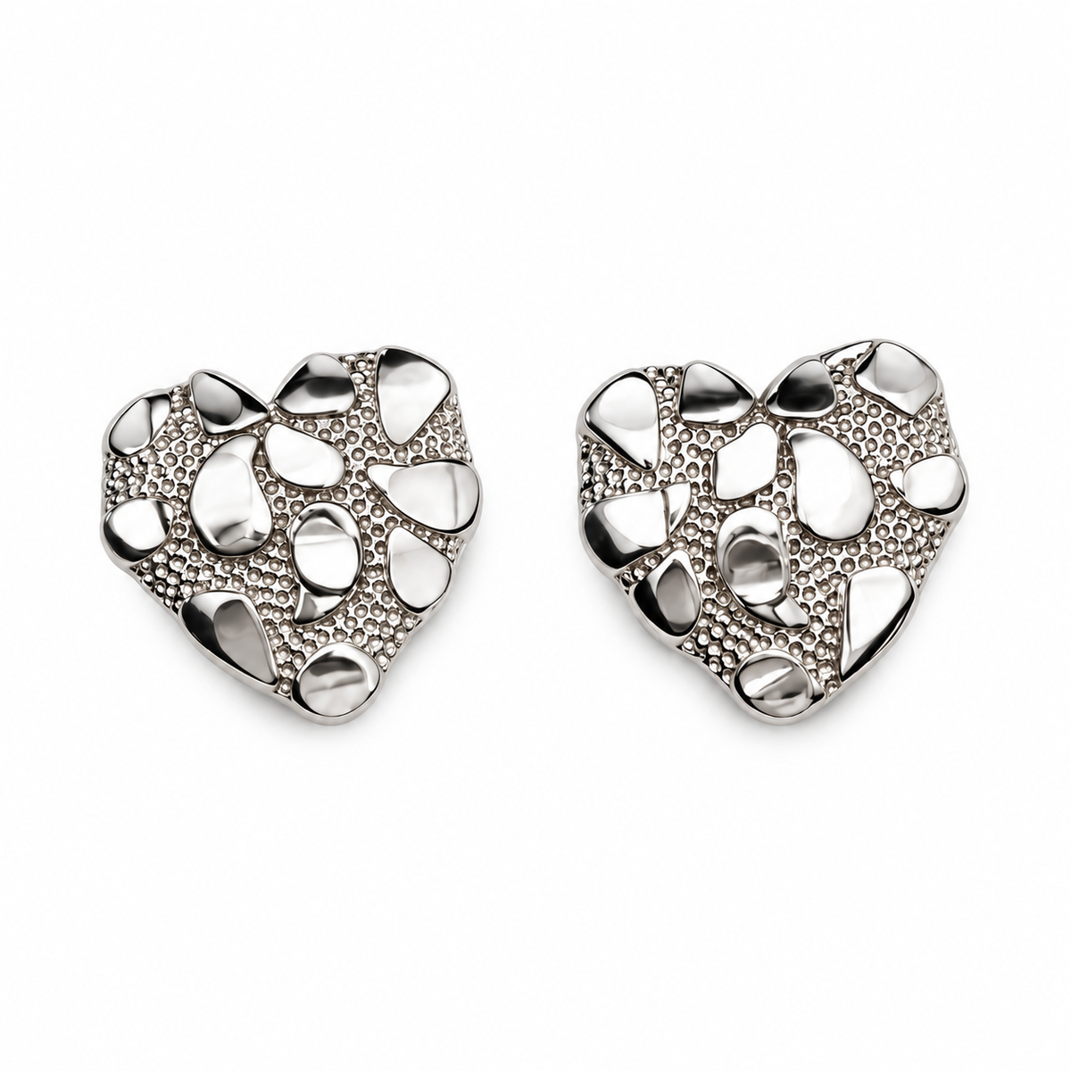 Heart Nugget Earrings
