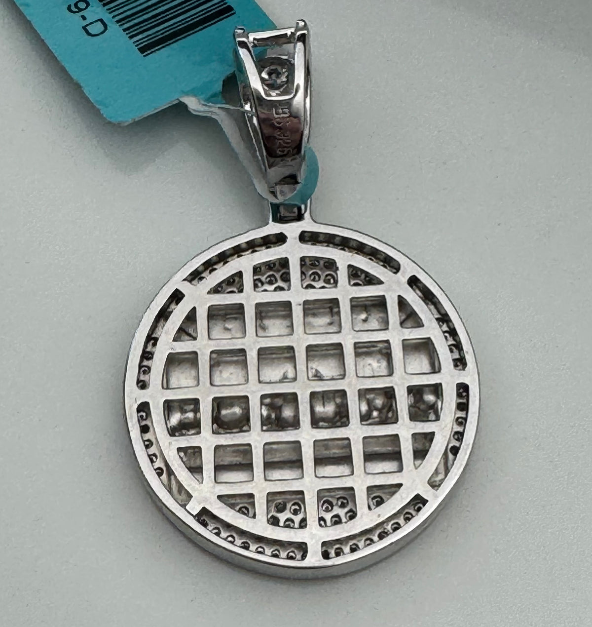 Moissanite sterling silver last supper pendant