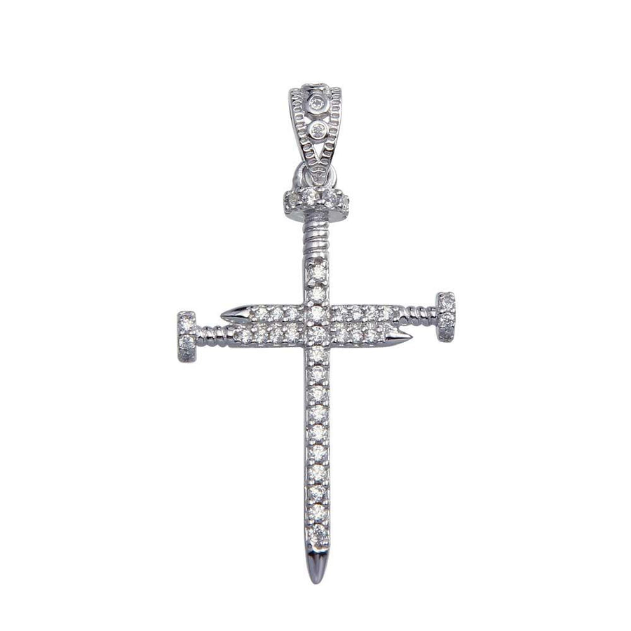 Sterling Silver Moissanite Cross Pendant