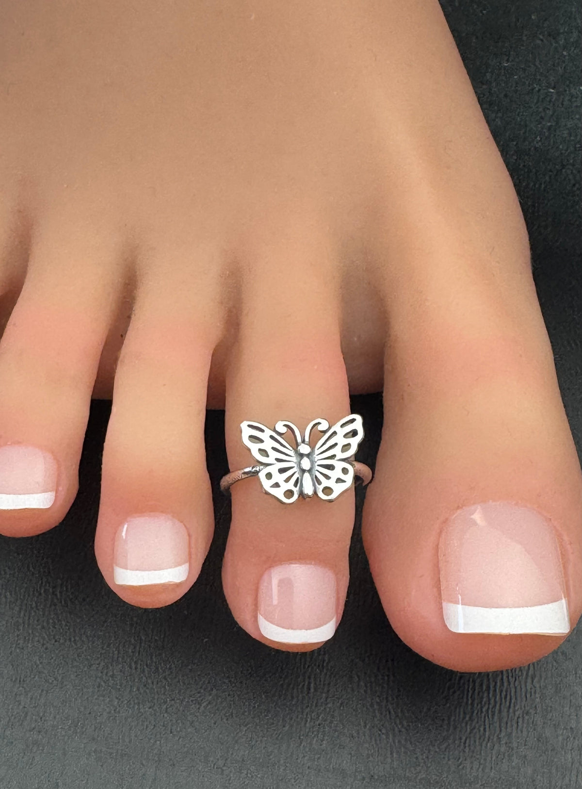 Sterling Silver Butterfly Toe Ring