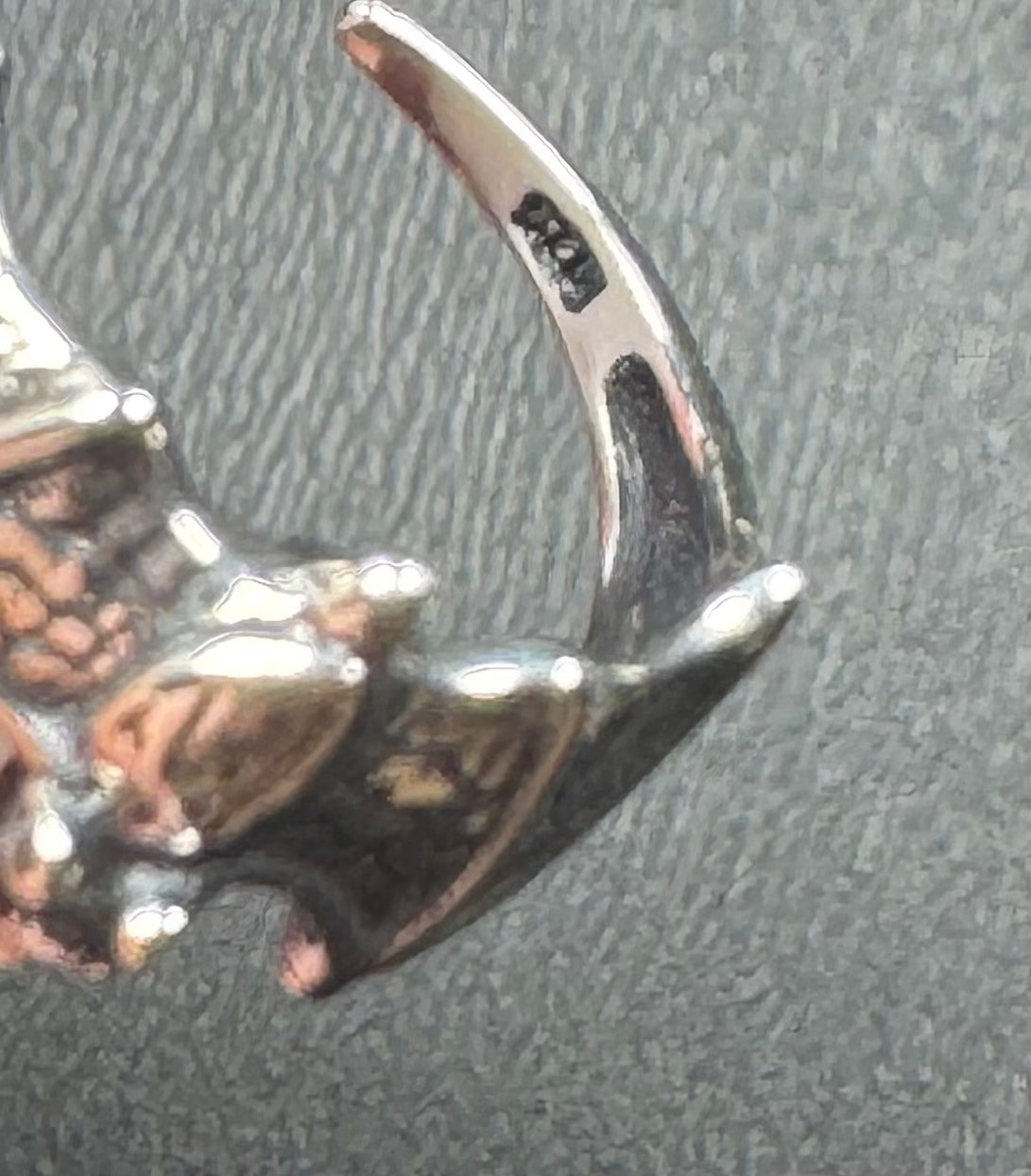 Sterling Silver Bat Toe Ring
