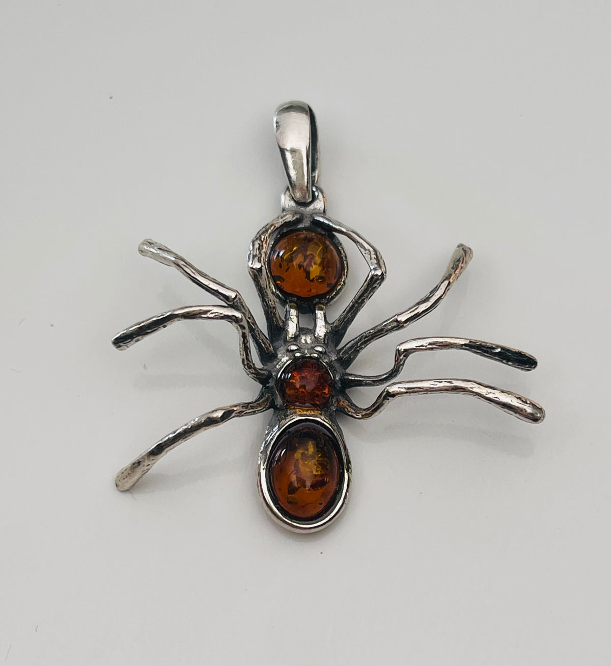 Amber Spider Pendant