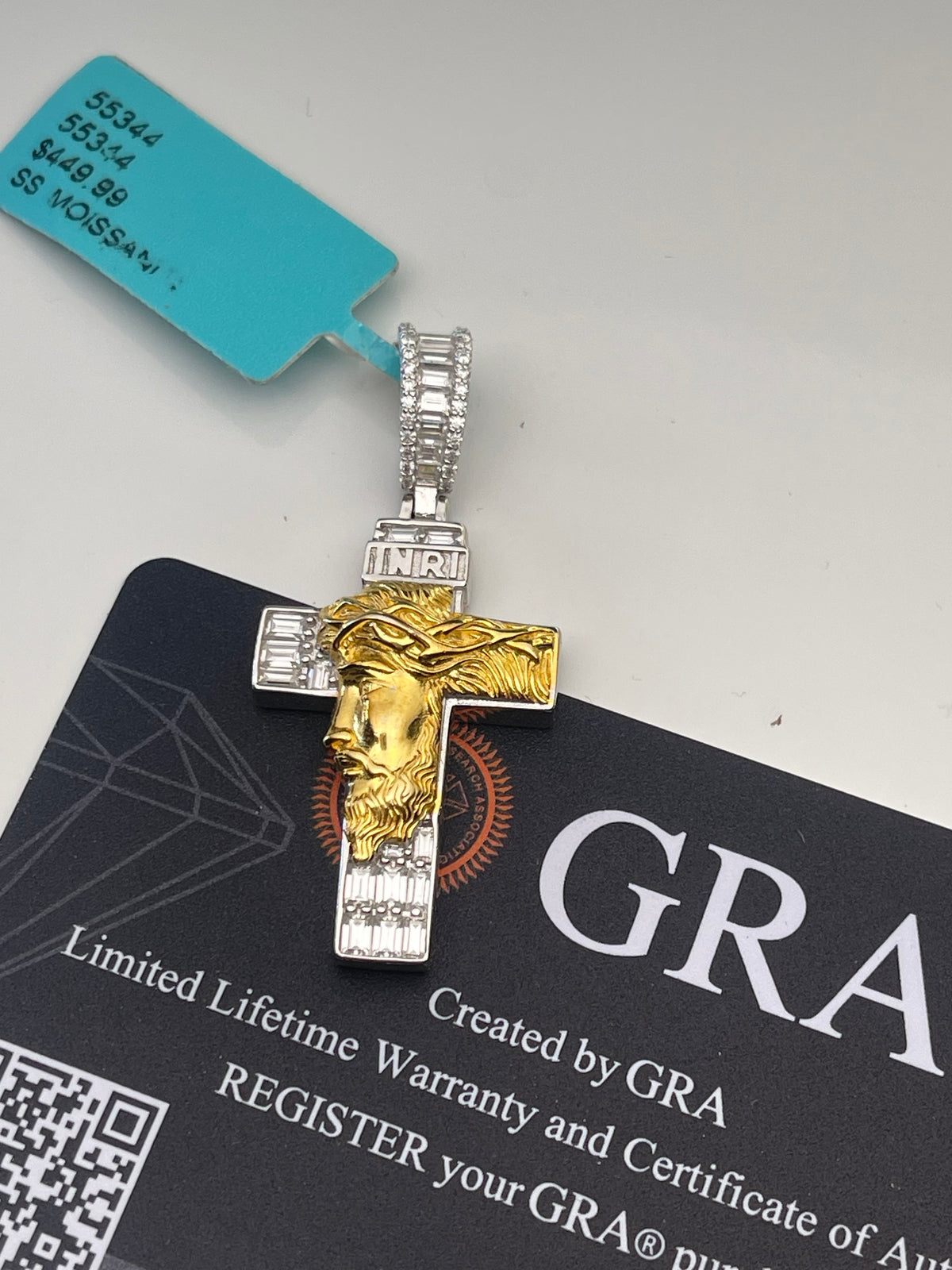 Moissanite Jesus Cross Pendant