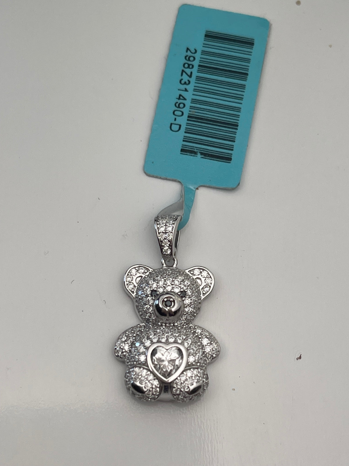 Moissanite Teddy Bear Pendant