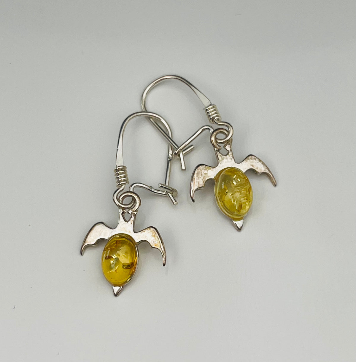 Amber Bat Earrings