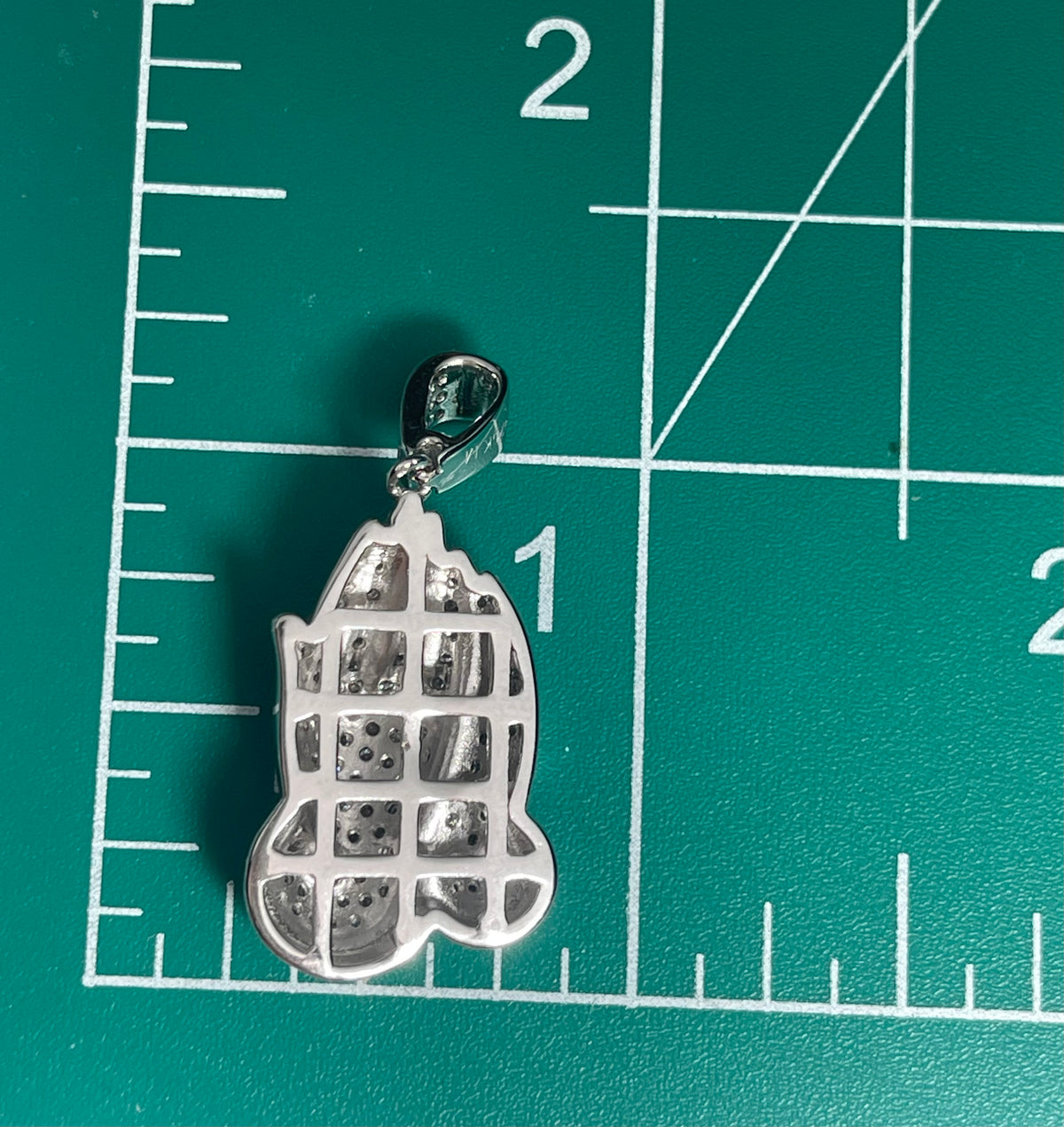 Moissanite Praying Hands Pendant