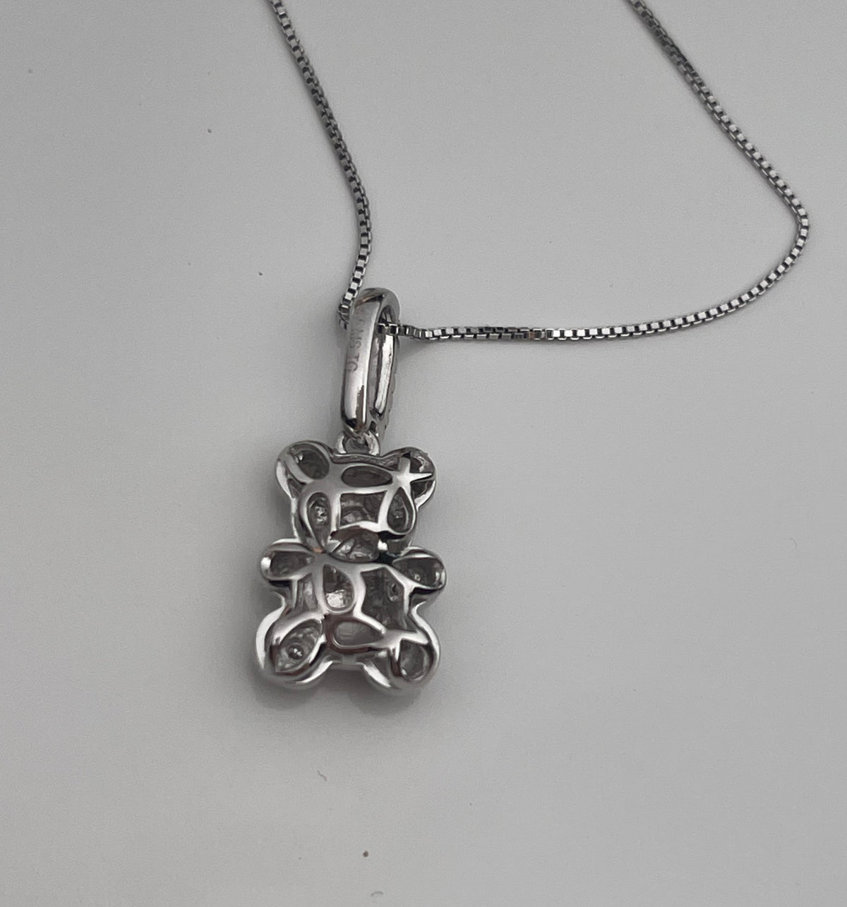Moissanite Teddy Bear Necklace and Pendant