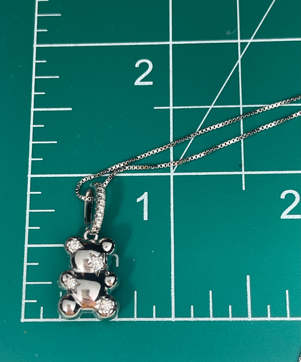 Moissanite Teddy Bear Necklace and Pendant