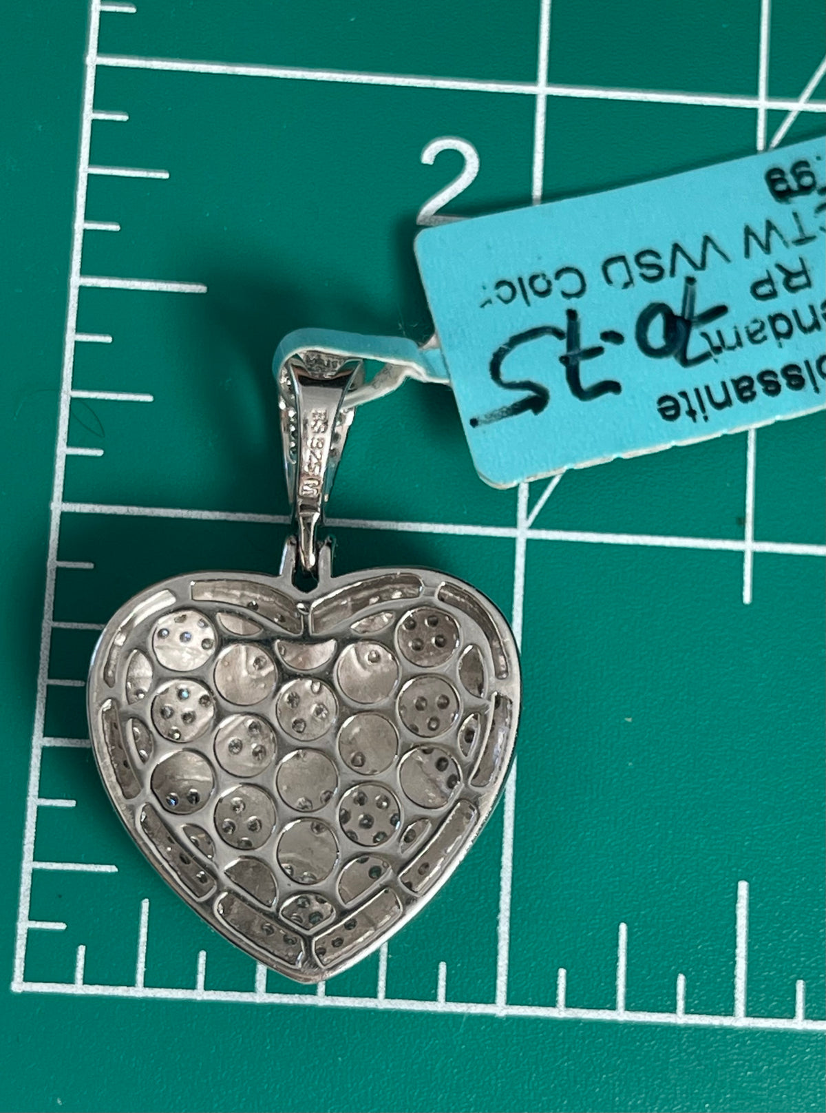 Moissanite Heart Pendant