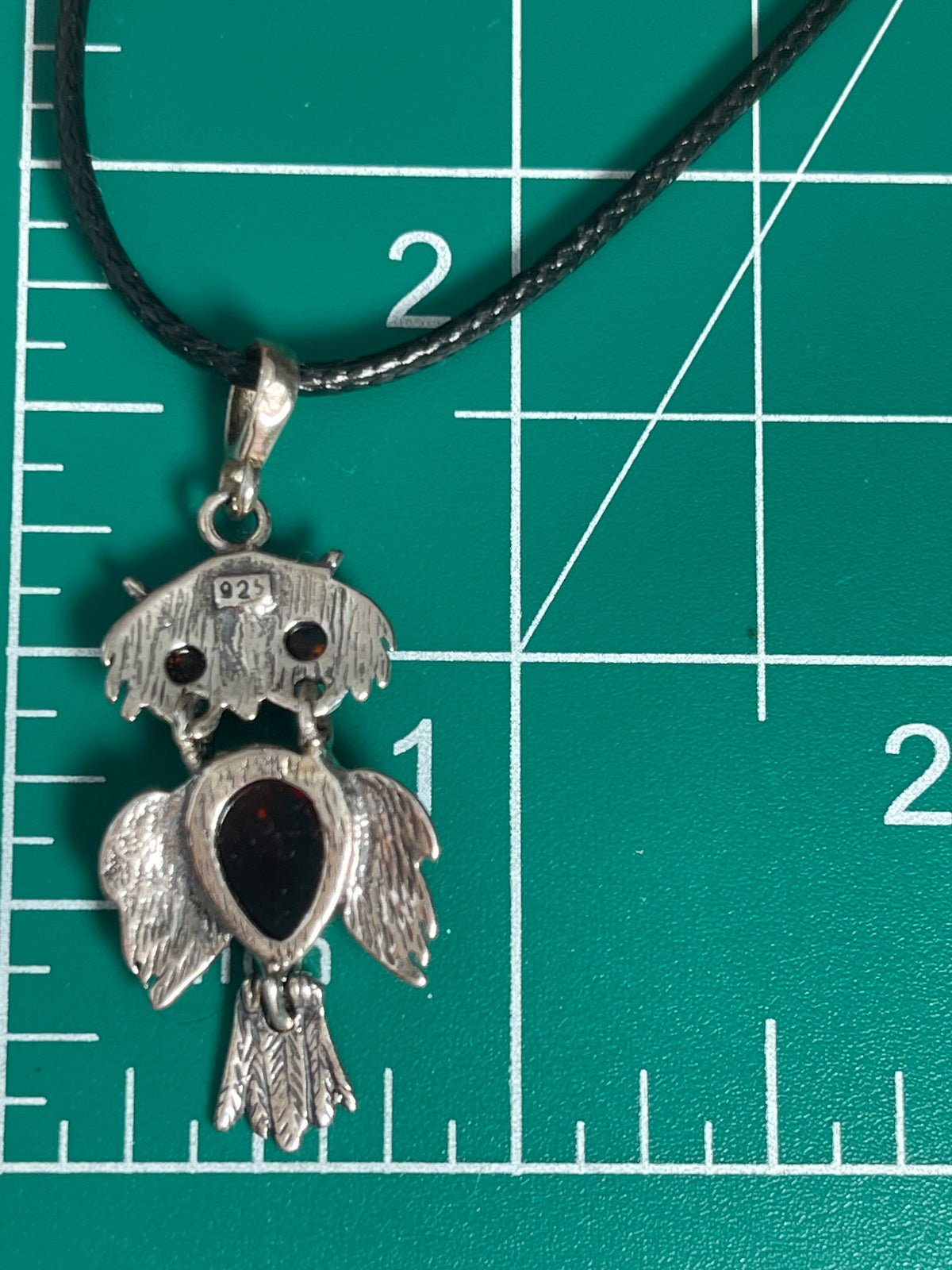 Cherry Amber Owl Pendant