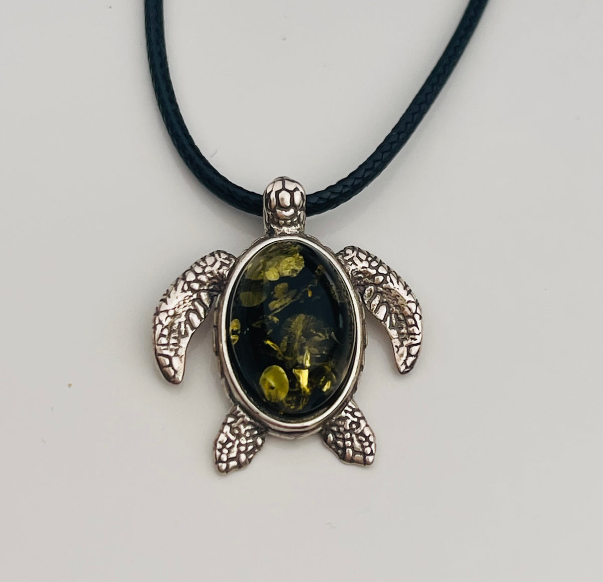 Baltic Amber Turtle Pendant
