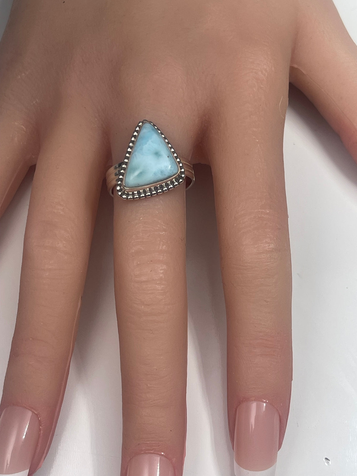 Larimar Triangle Ring