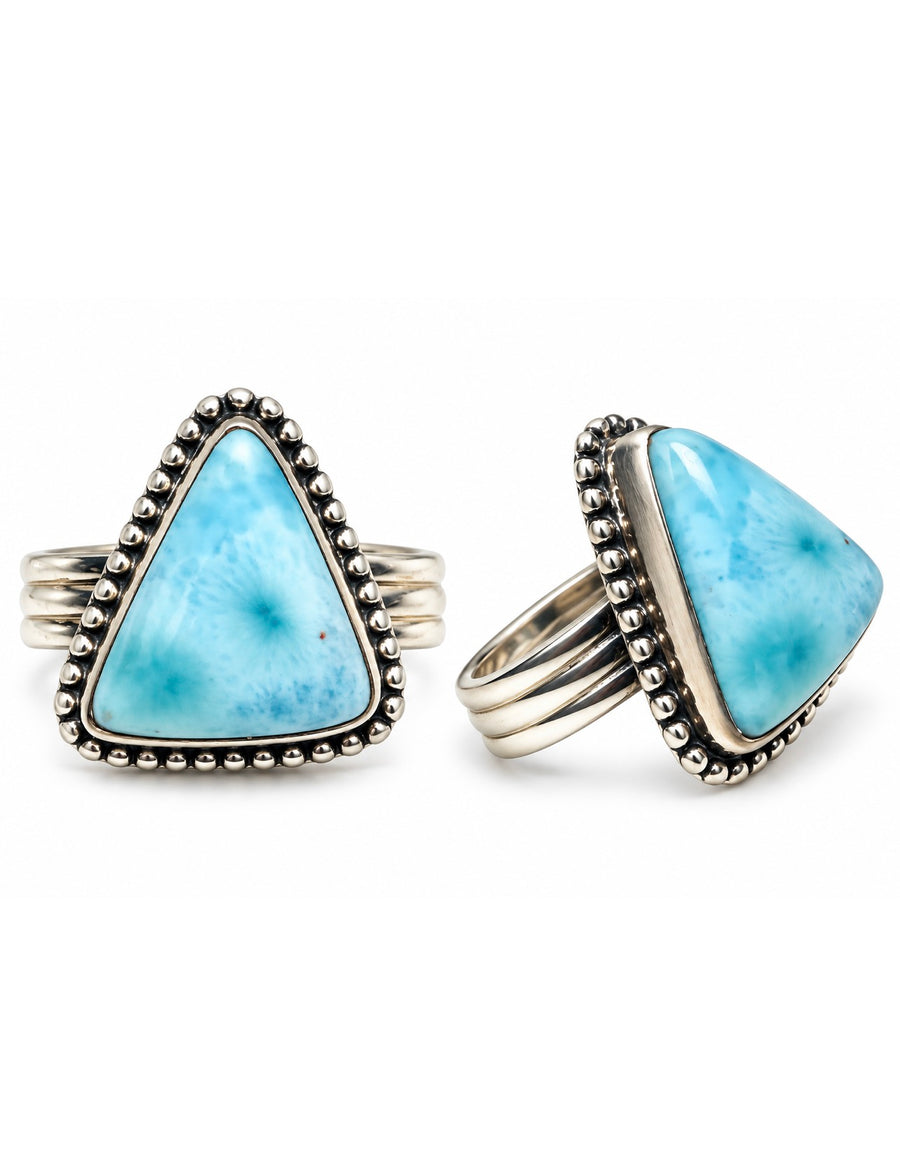 Larimar Triangle Ring