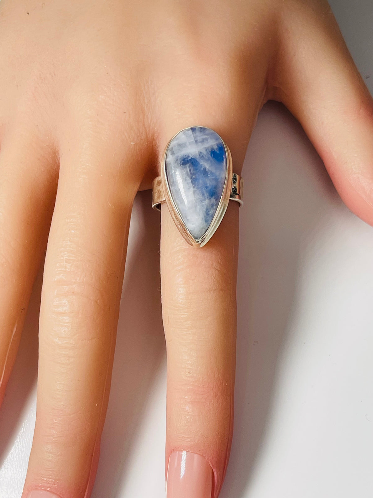Moonstone Teardrop Ring