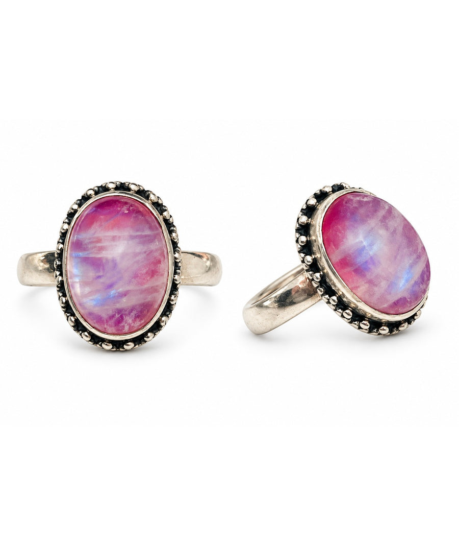 Pink Moonstone Ring