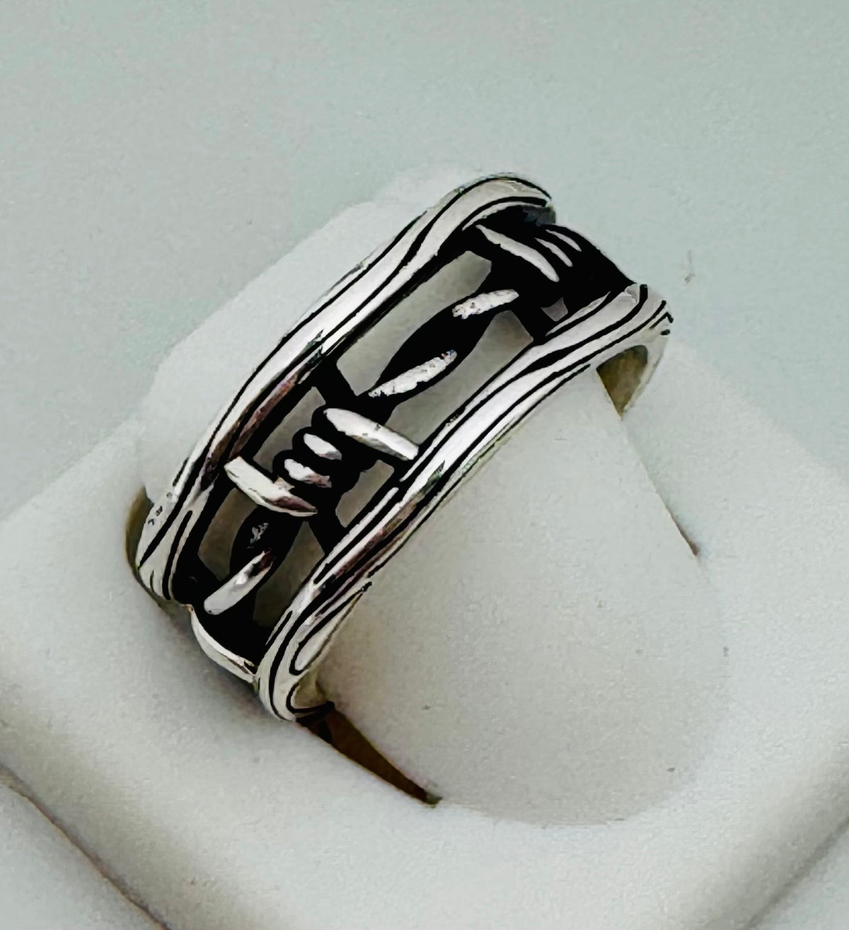 Size 10 Barbed Wire Ring