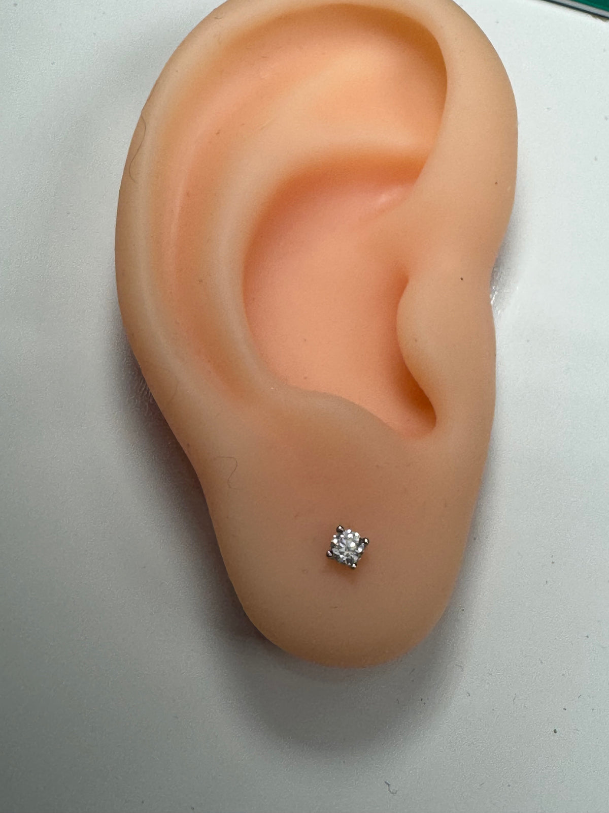 3mm Moissanite Stud Earrings