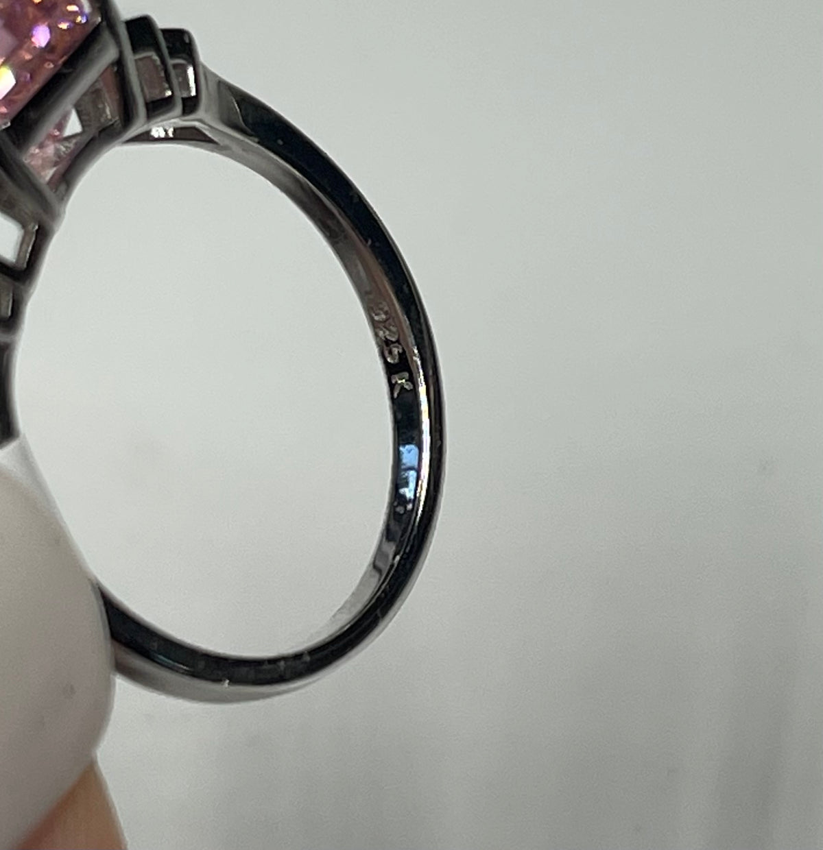 Pink Square Cut Ring