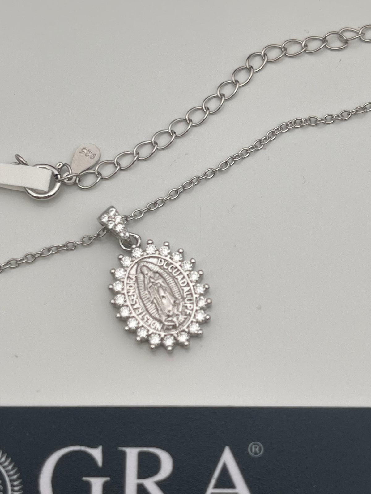 Moissanite Virgin Mary Guadalupe Necklace