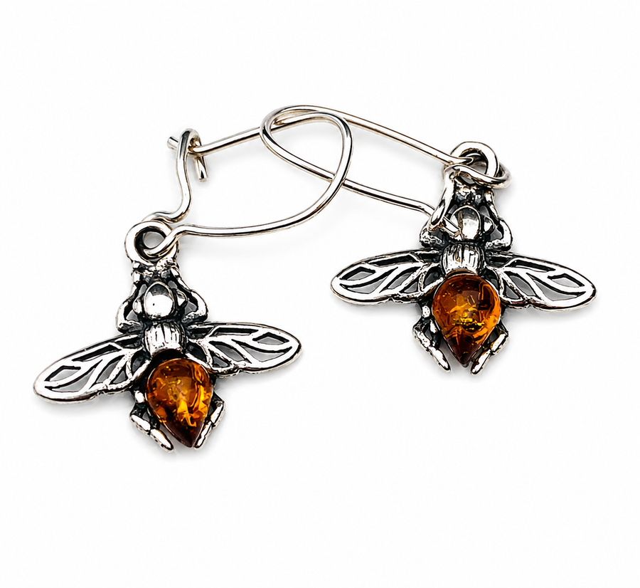 Amber Bee Earrings