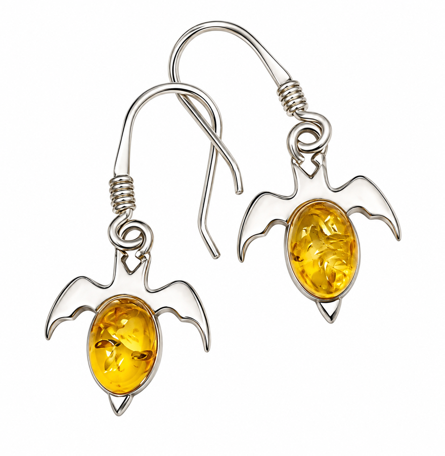 Amber Bat Earrings