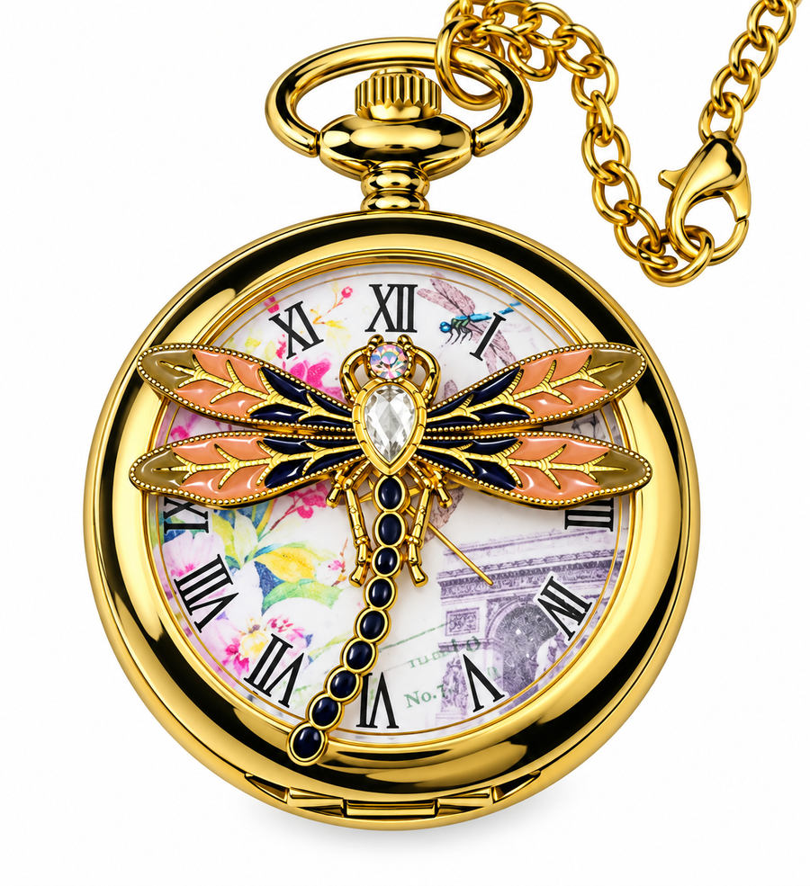 Dragonfly Pocket Watch