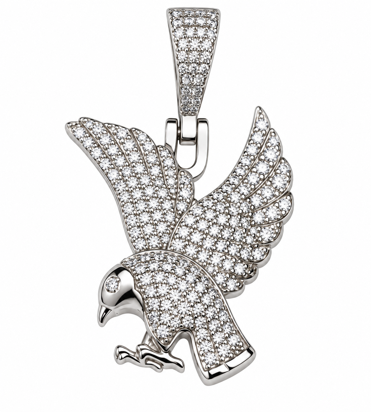 Moissanite Eagle Pendant