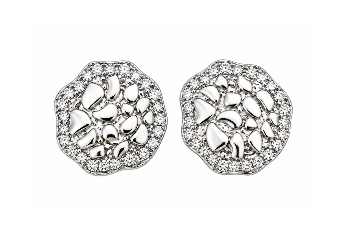 Moissanite Nugget Earrings
