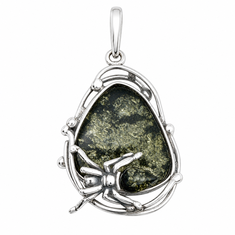 Baltic Amber Spider Pendant