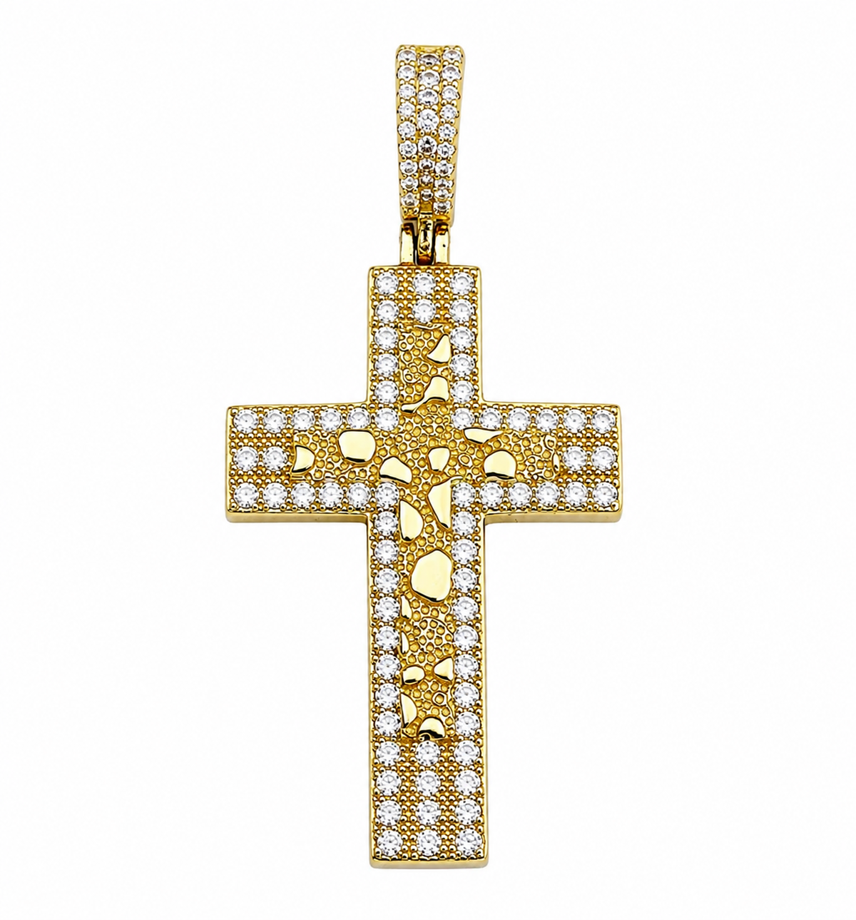 Moissanite Nugget Cross Penant