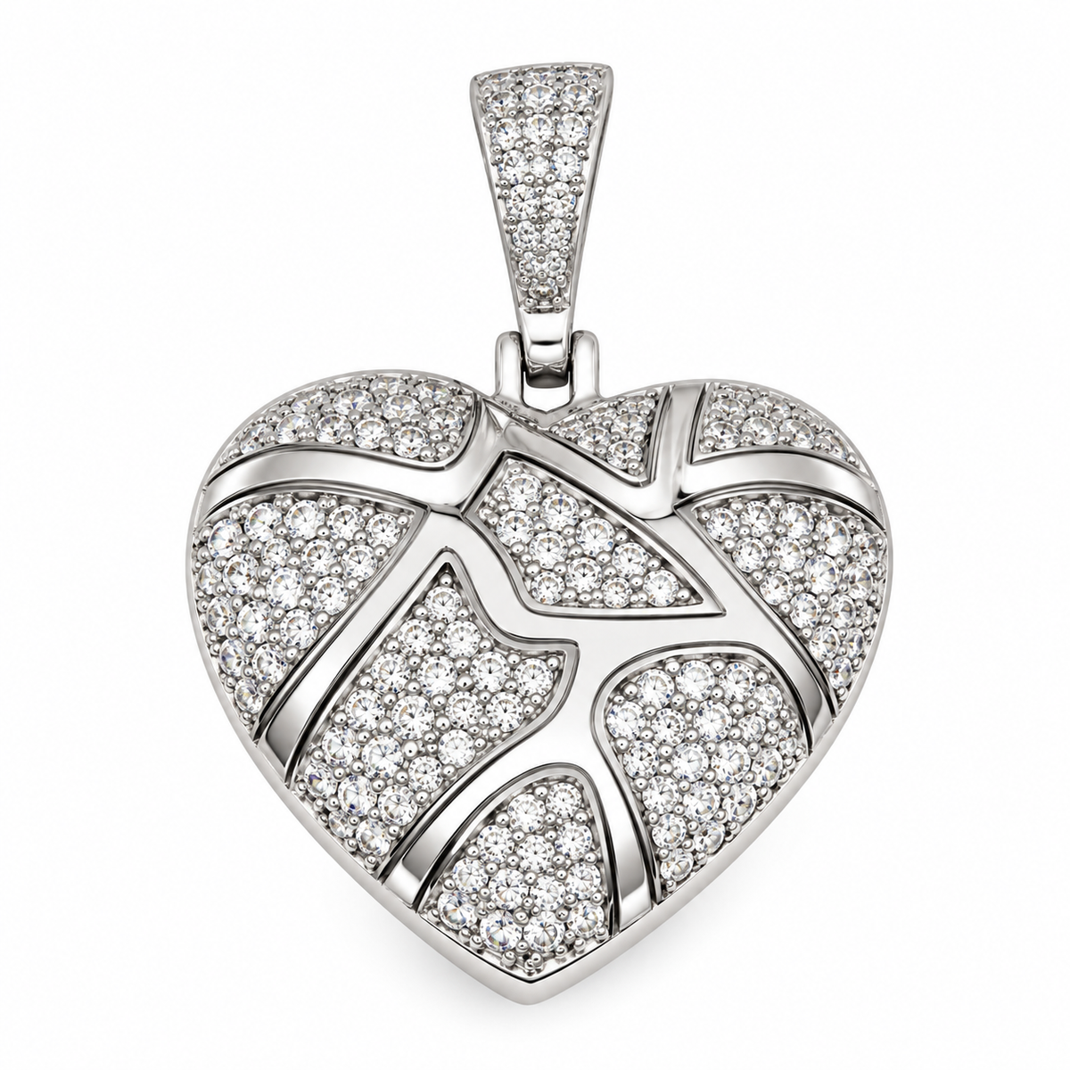 Moissanite Heart Pendant