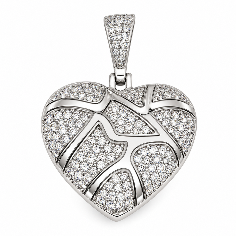 Moissanite Heart Pendant