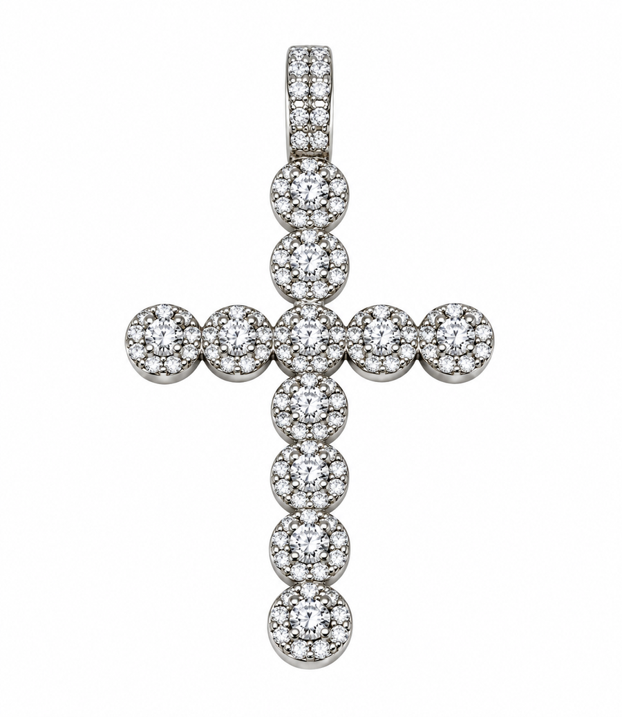 Moissanite Cross Pendant