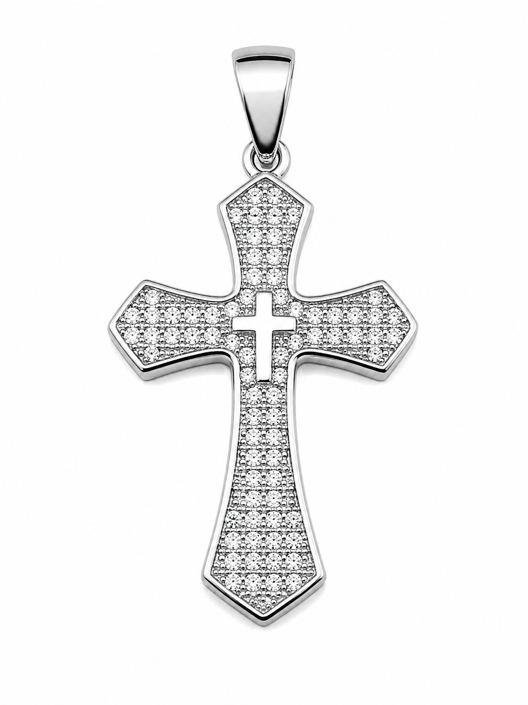 Moissanite Cross Pendant