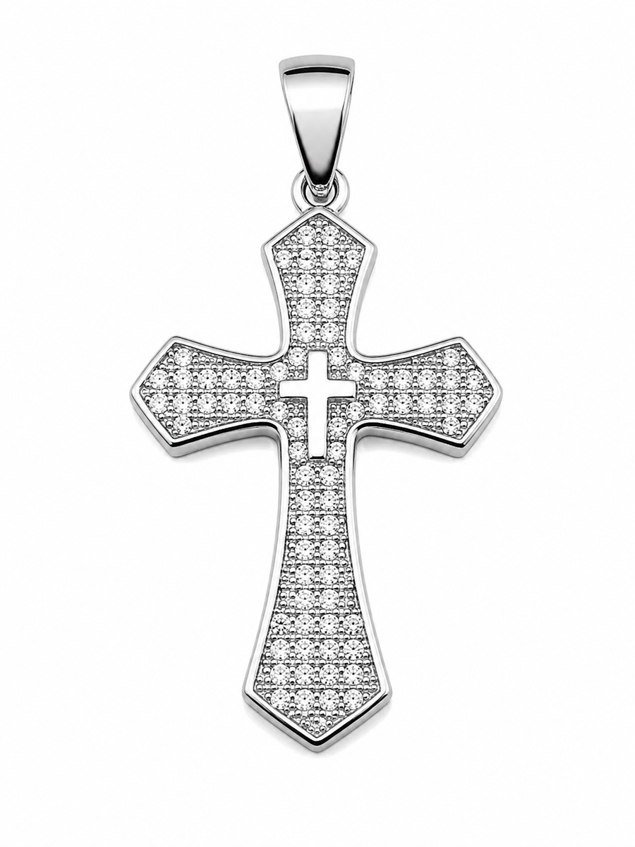 Moissanite Cross Pendant