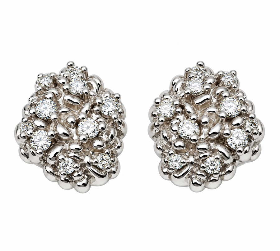 Moissanite Nugget Earrings