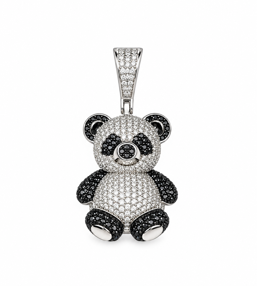 Moissanite Panda Pendant