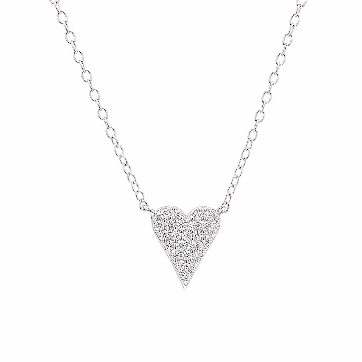Dainty Moissanite Heart Necklace