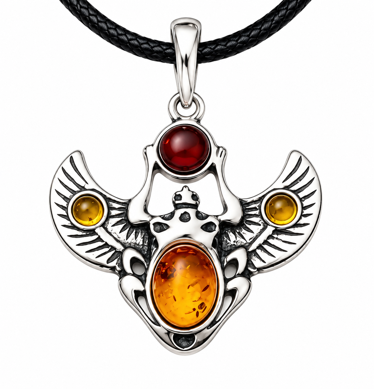 Scarab Amber Pendant