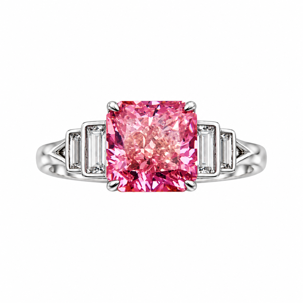 Pink Square Cut Ring